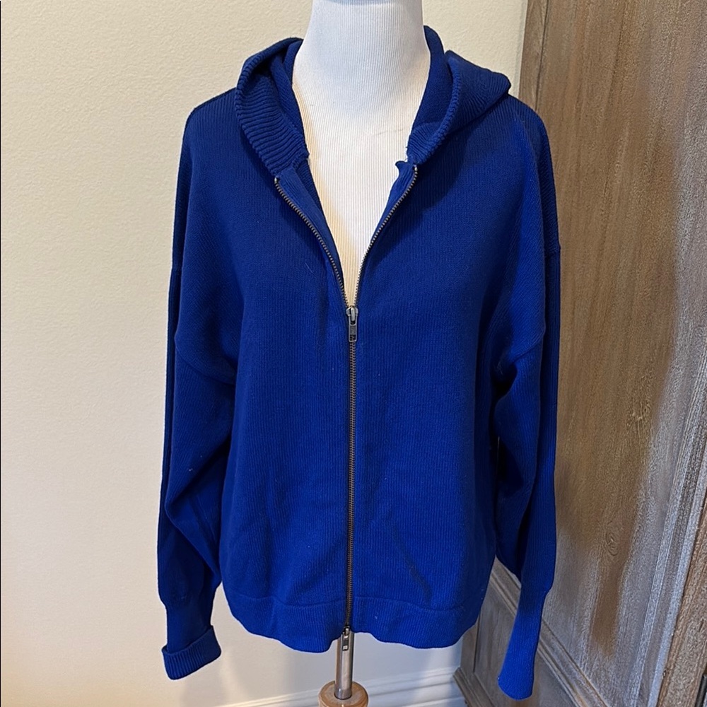 Blue Zip-Up Hoodie